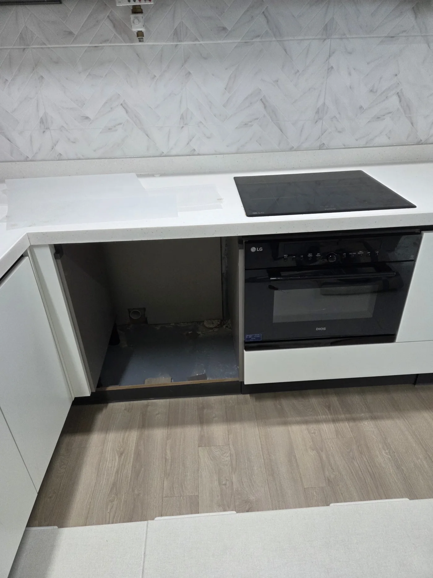 다산동 34평 싱크대하부장리폼 시공 후 사진